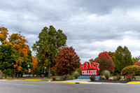 Grace College Campus Fall Buildings Landscape Sign P01310-8