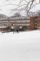 Snow campus students buildings squirrel P01807-12