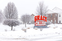 Grace College Sign - Indiana Hall Entrance-photos