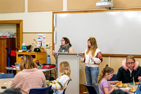 Pizza party for tutoring families P02245-13
